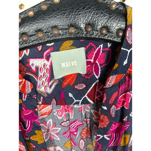 Maeve Anthropologie floral moonflower Henley size 6 - Picture 5 of 6